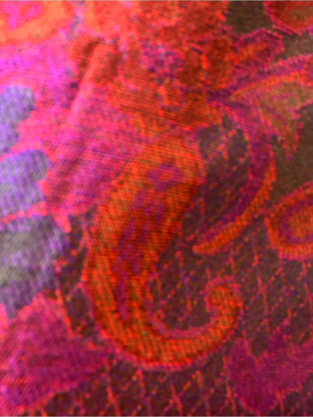 Vibrant Paisley Scarf Pink & Red